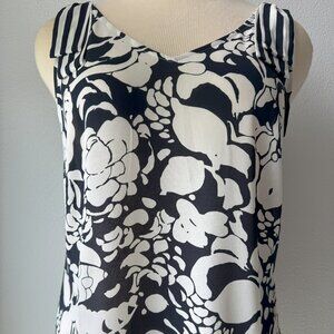 Cabi Shoulder Tie Top #5731 Sleeveless Floral V Neck-XL
